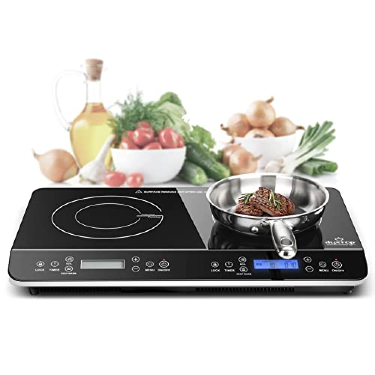 Duxtop LCD Portable Double Induction Cooktop 1800W