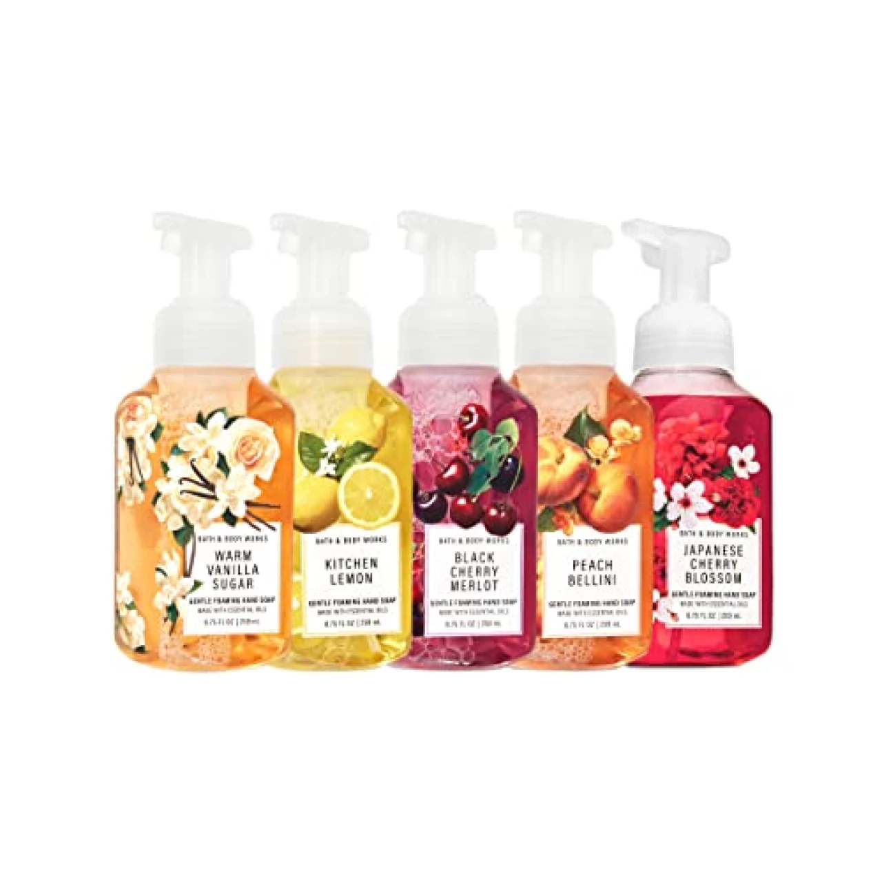 Bath and Body Works FRESH AND BRIGHT Hand Soaps - Set of 5 Gentle Foaming Soaps