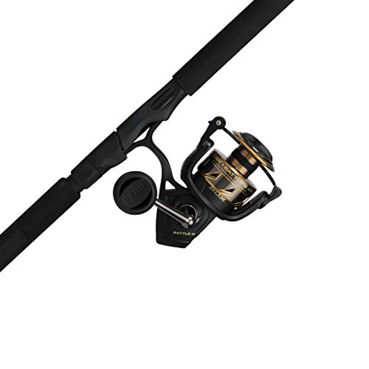 PENN 7’ Battle III Fishing Rod and Reel Spinning Combo, 7’, 1 Graphite Composite Fishing Rod with 6 Reel, Durable, Break Resistant and Lightweight, 5000 Reel Size - 7&rsquo; - Medium Heavy - 1pc, Black/Gold