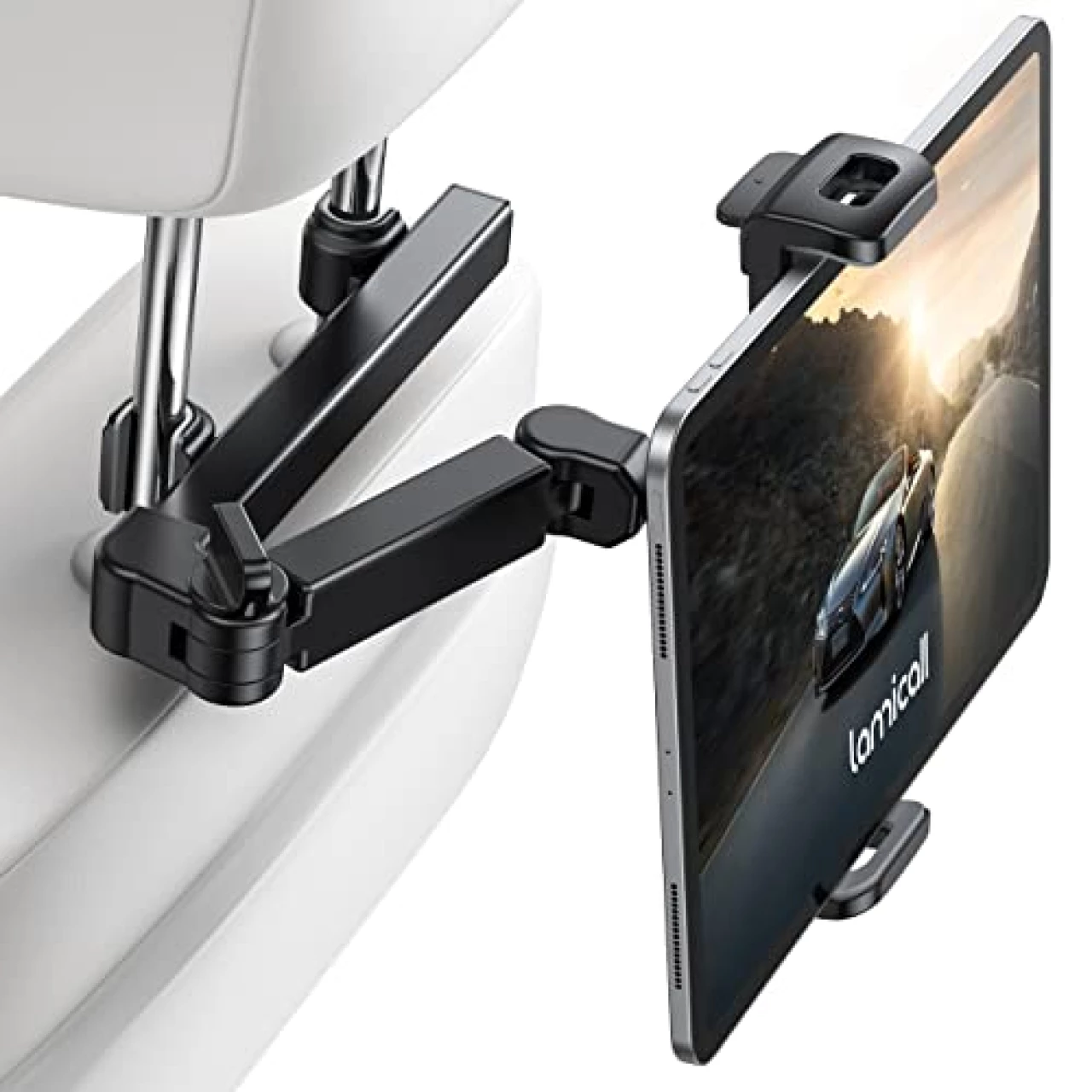 Lamicall Car Headrest Tablet Holder - 2023 Adjustable Tablet Car Mount