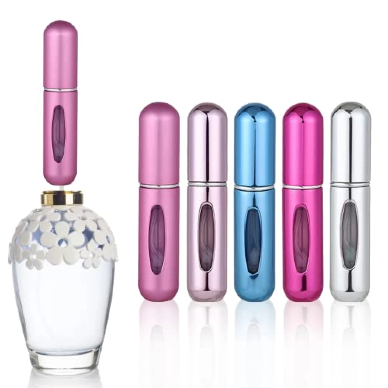 MDDRUIQI Perfume Travel Refillable-Perfume Atomizer Bottle Portable, Christmas Gifts for Women Outdoor and Traveling 5ML (Travel Essentials,5 pack) Stocking Stuffers for Women