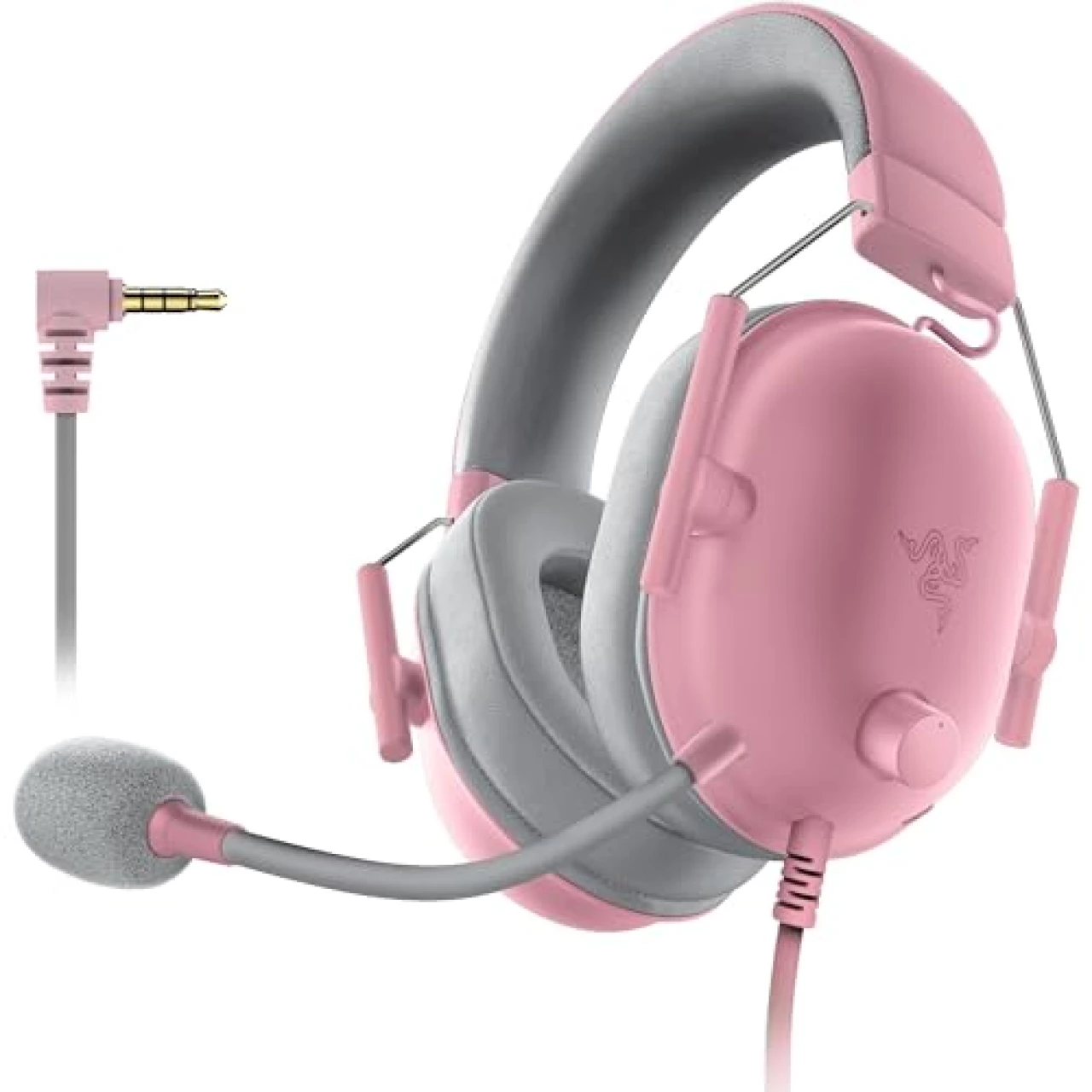 Razer BlackShark V2 X Gaming Headset: 7.1 Surround Sound - 50mm Drivers - Memory Foam Cushions - for PC, PS4, PS5, Switch - 3.5mm Audio Jack - Quartz Pink