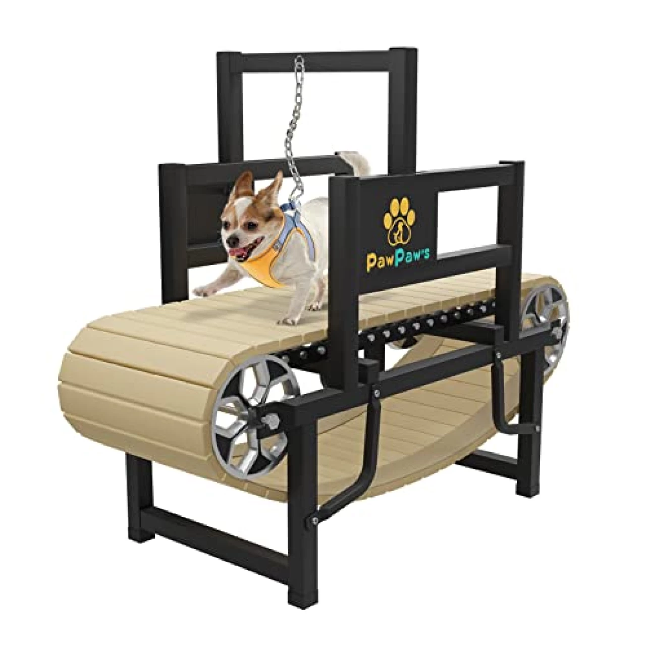 PawPaw&rsquo;s Dog Treadmill for Mini Dogs, Small Dogs. Dog Slatmill for Healthy &amp; Fit Dog Life, Dog Treadmill for Indoor &amp; Outdoor Black