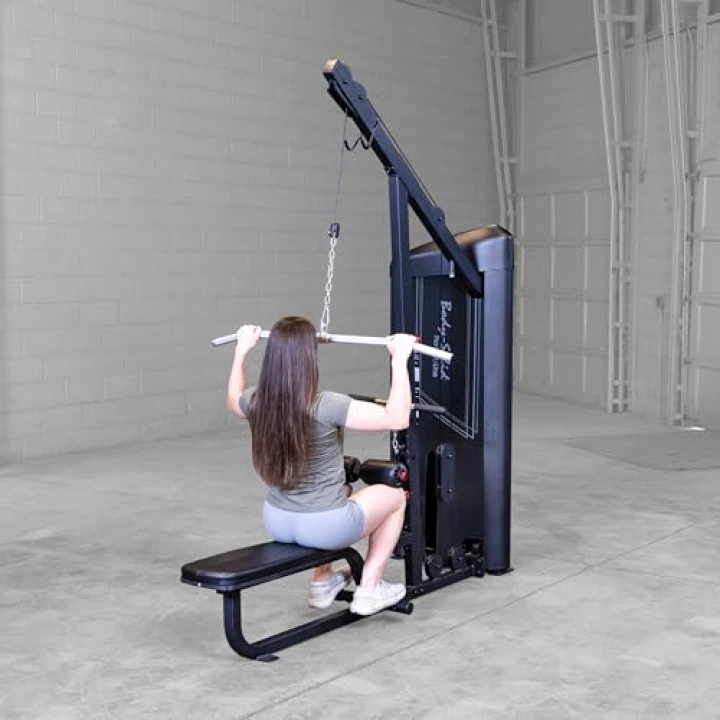 Click to view Body Solid Pro Clubline Series II LAT Pulldown and Low Row Machine with LAT Bar