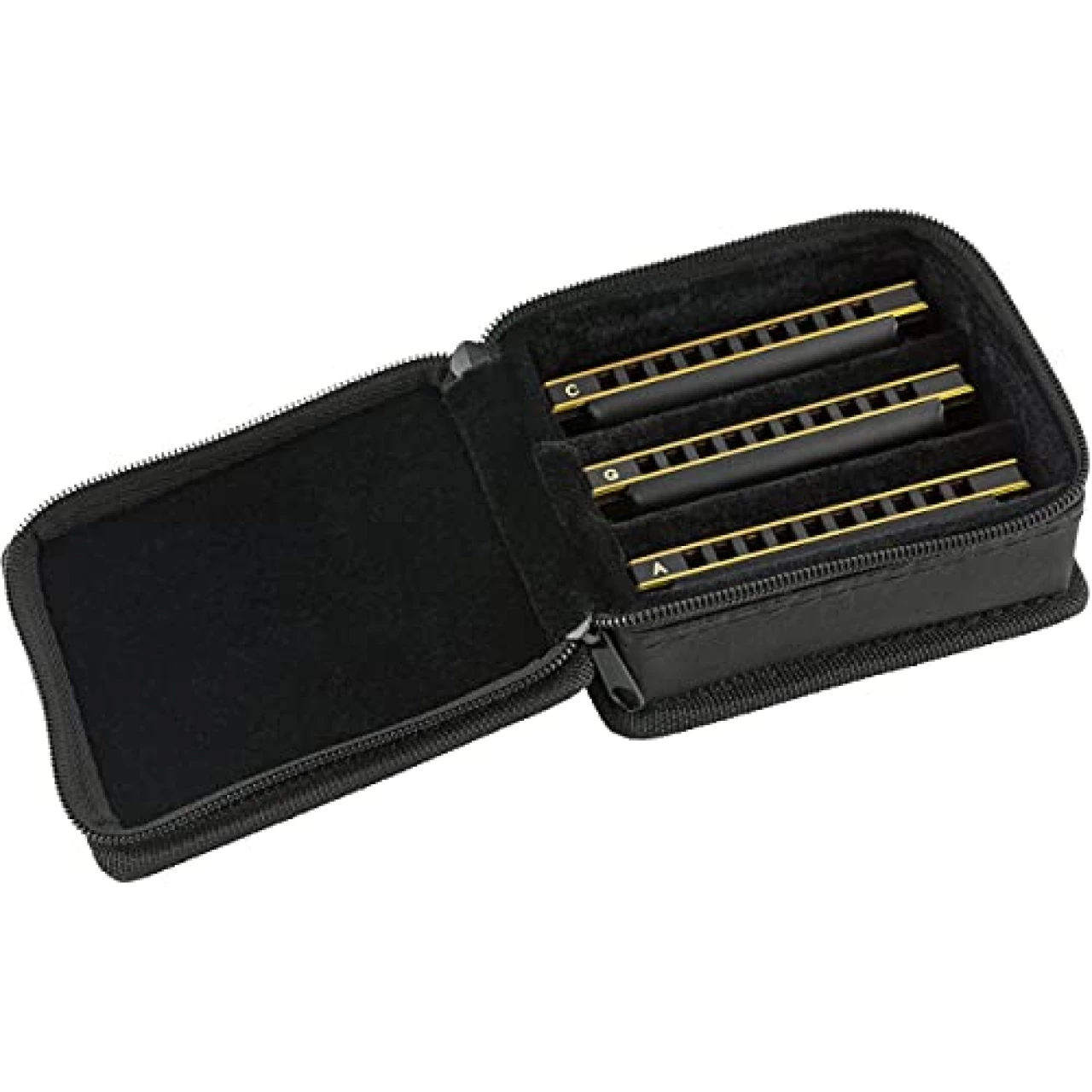 Fender Blues Deville Harmonica, Pack of 3 with case (Keys C,G,A)