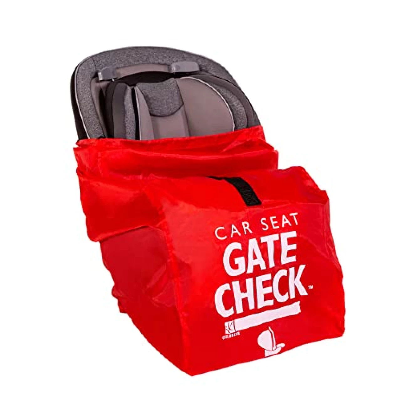 J.L. Childress Gate Check Bag - Air Travel Bag - Fits Convertible Car Seats, Infant carriers &amp; Booster Seats, Red