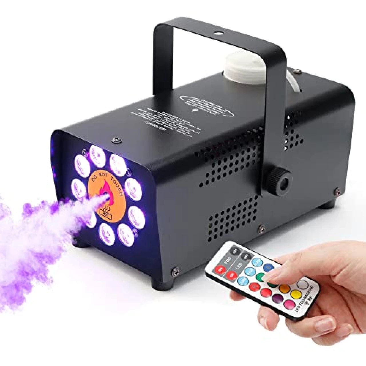 TCFUNDY Fog Machine with 9 LED Lights, 500W Smoke Machine