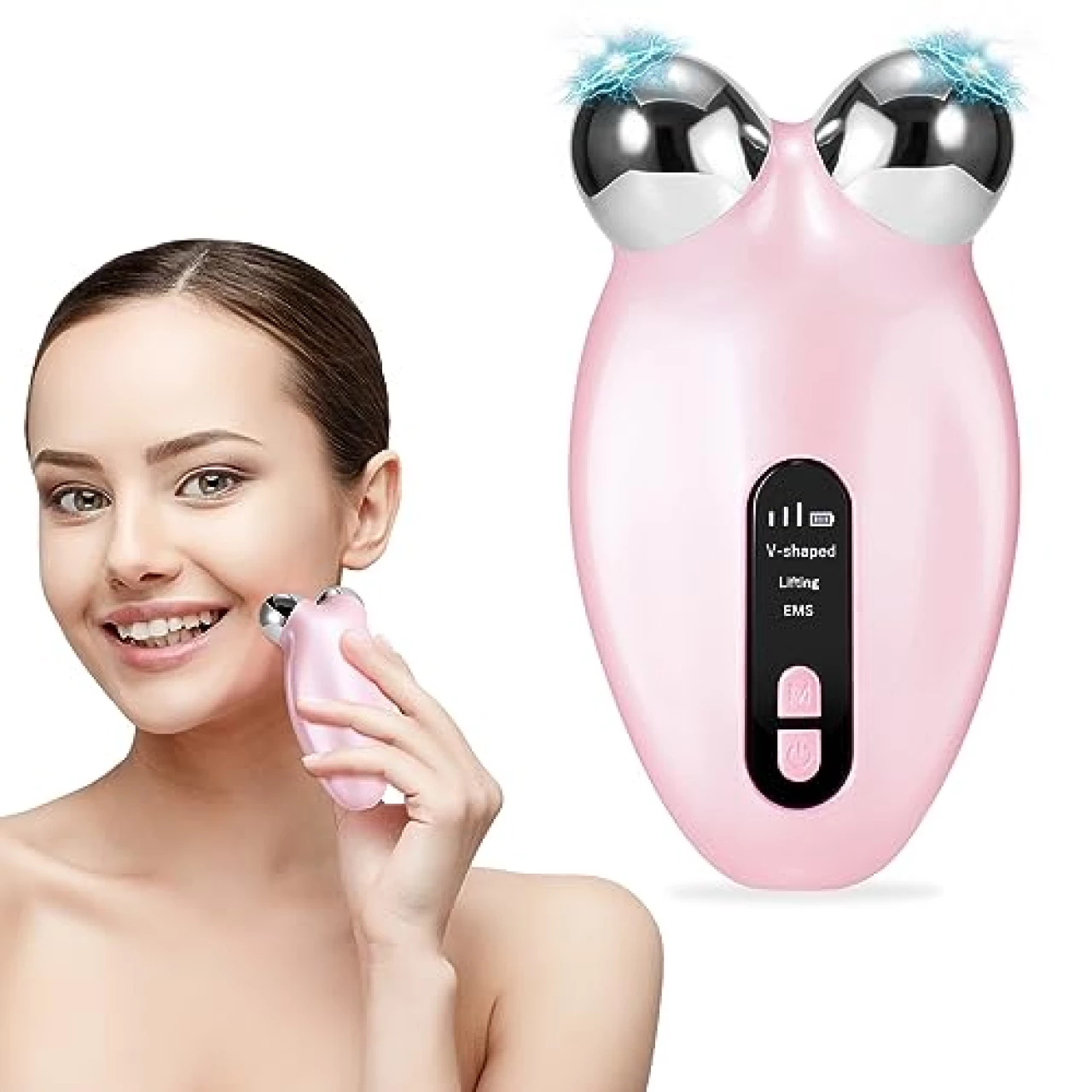 Microcurrent-Facial-Device OUGESH Face-Massager Double Chin Reducer