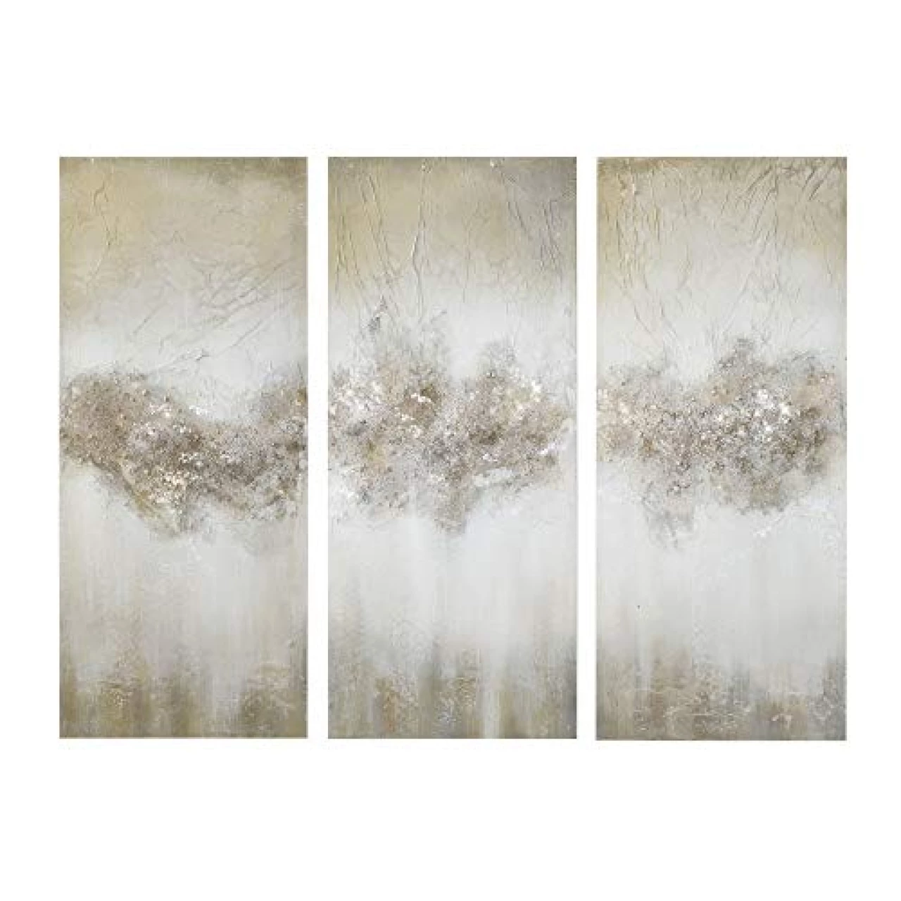 Madison Park Wall Art Living Room Décor - Embellished Hand Painted Canvas