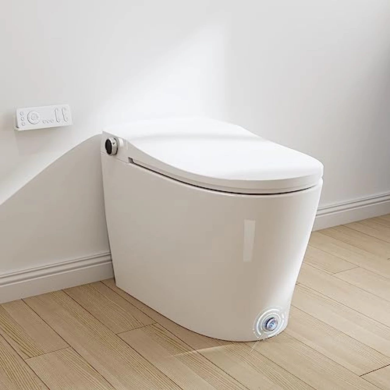 HOROW Luxury Smart Toilet, Upgraded and Modern with Bidet Built-in, Tankless Toilet with Automatic Powerful Flush, Auto Open/close Lid, Heated Bidet Seat, Instant Warm Water