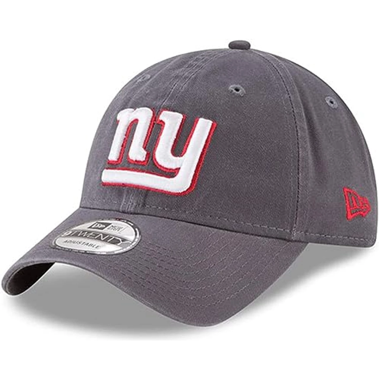 New Era NFL Core Classic 9TWENTY Graphite Adjustable Hat Cap One Size Fits All (New York Giants)