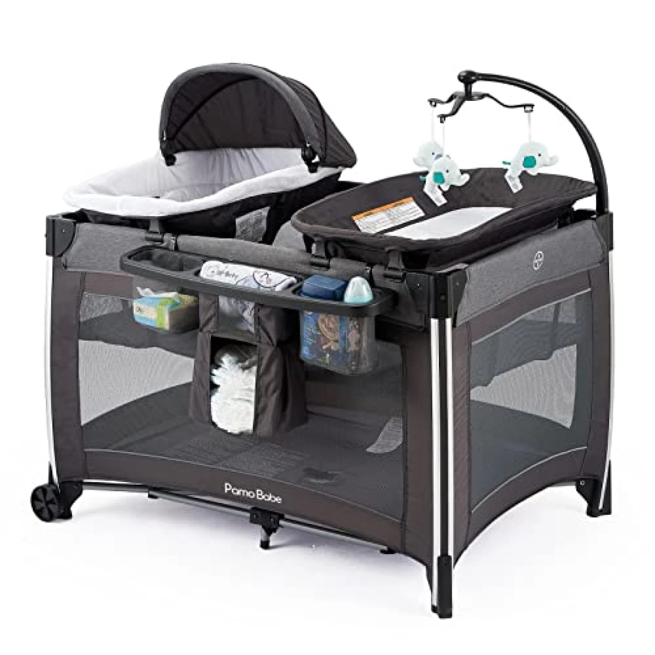 Pamo Babe 4 in 1 Portable Baby Crib Deluxe Nursery Center