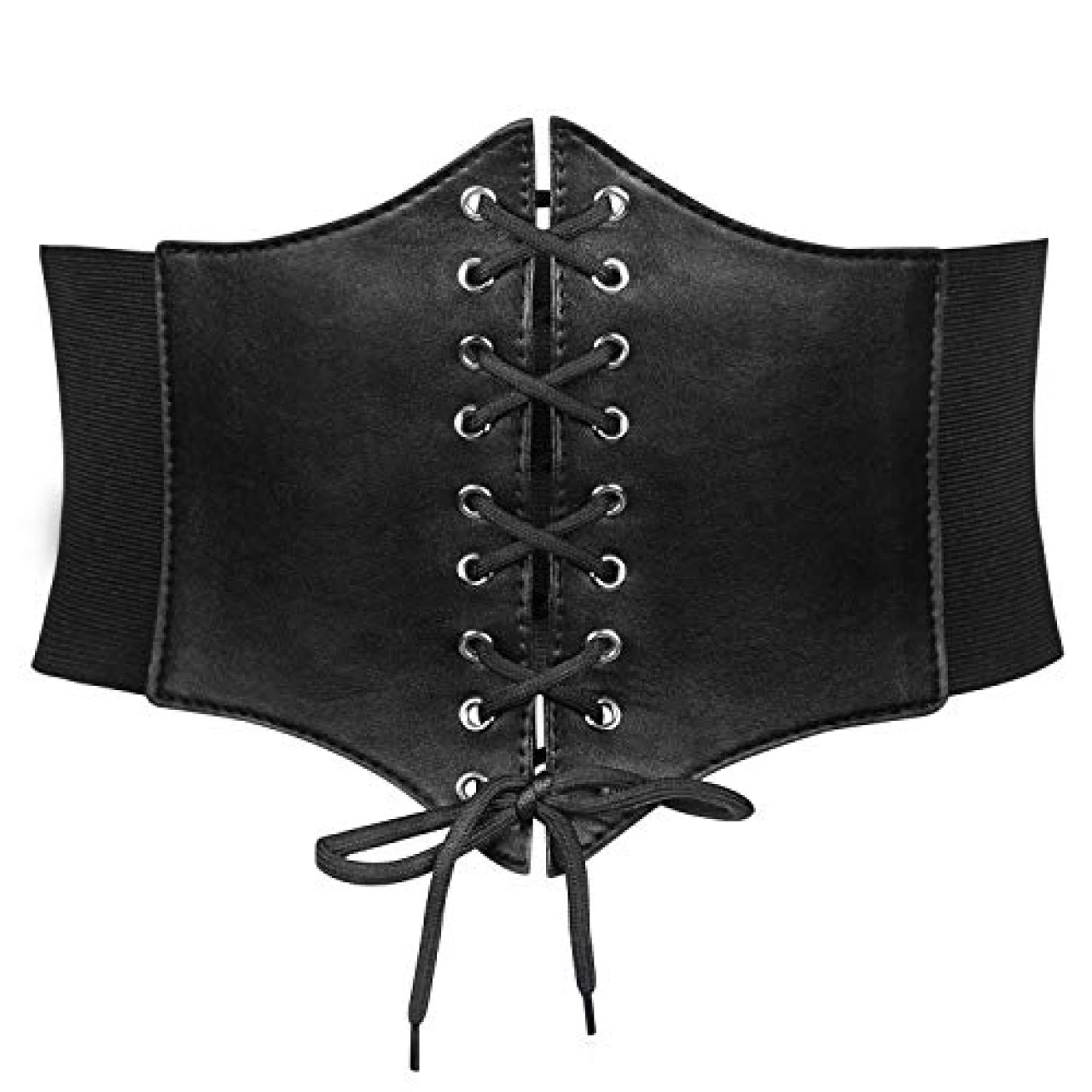 JASGOOD Women’s Elastic Costume Waist Belt Lace-up Tied Waspie Corset Belts