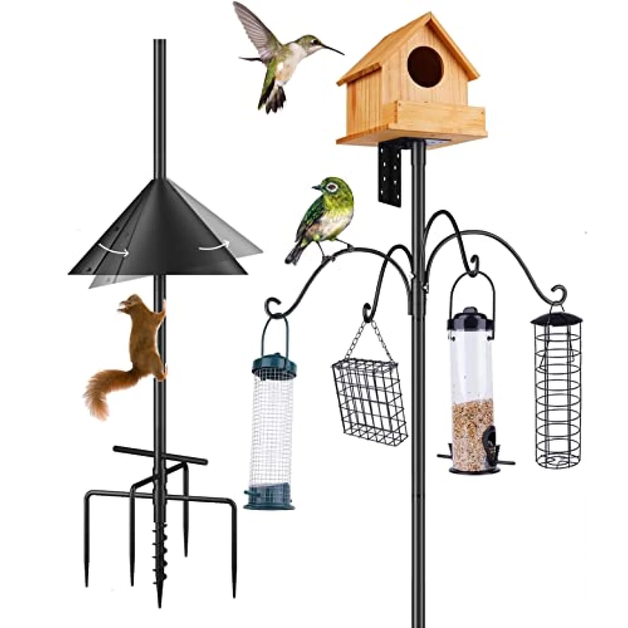 Optimech 92 Inch Bird House Pole for Garden