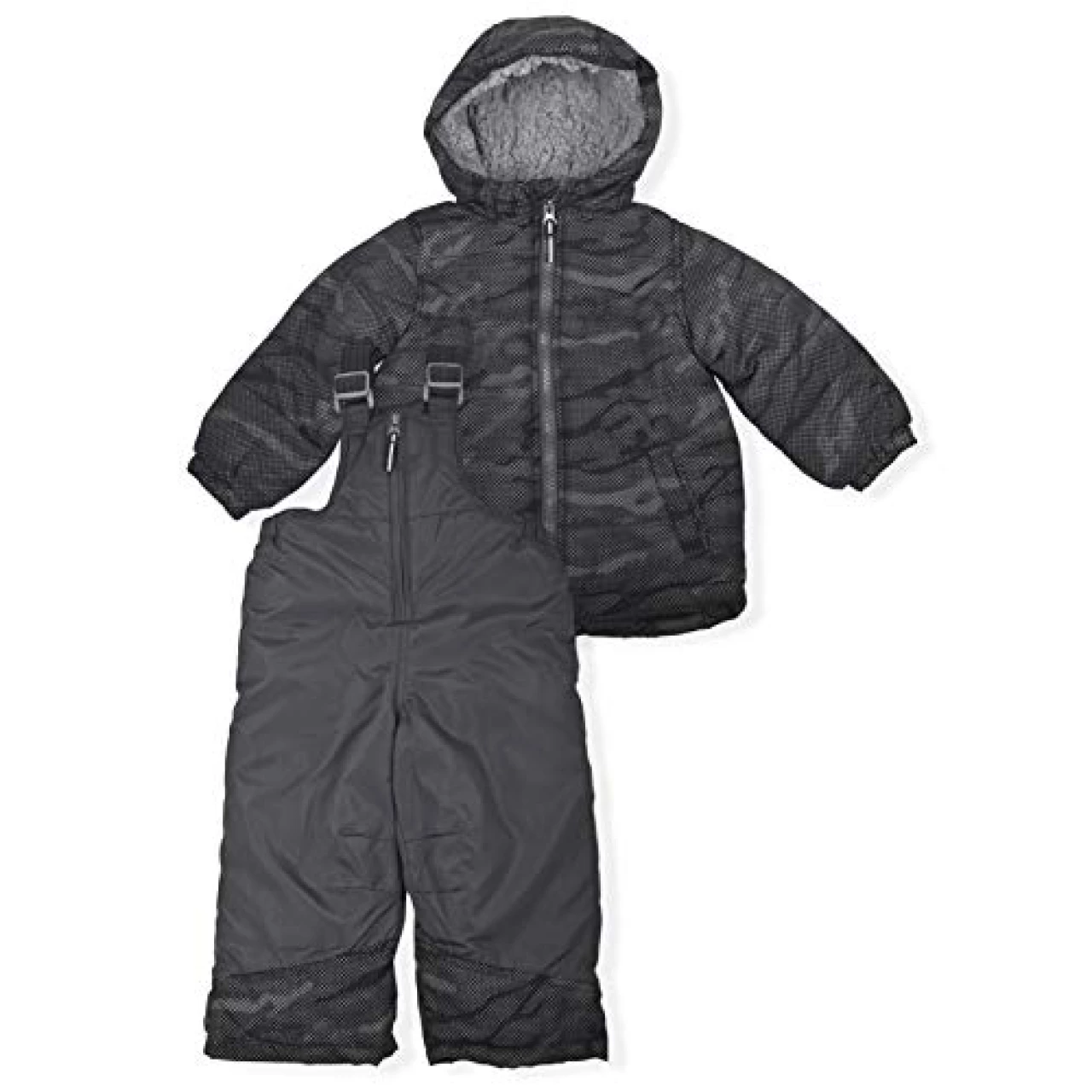 Arctic Quest Boys Reflective Snowsuit, Deep Black, 3T