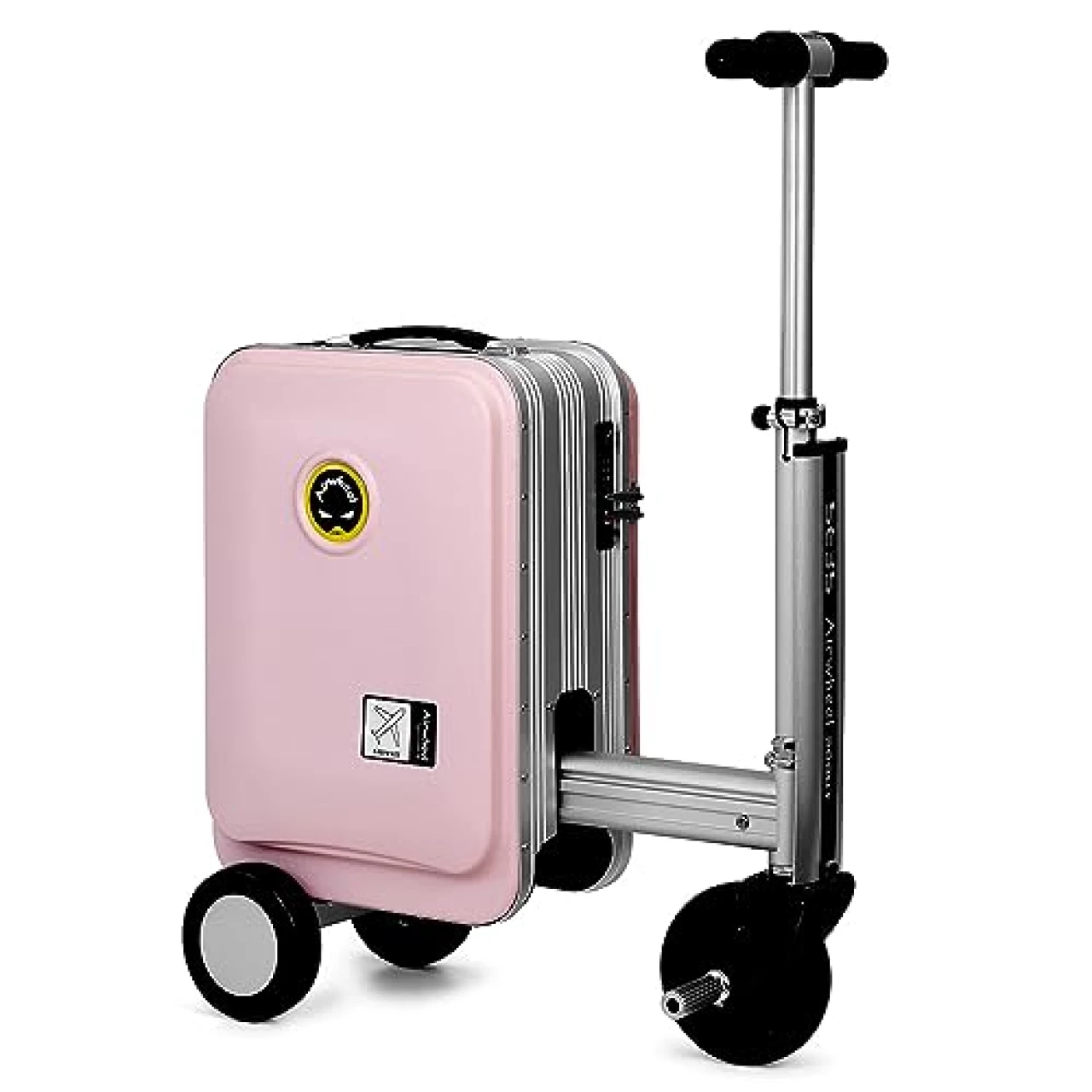 Airwheel SE3S Smart Riding Luggage Electric Suitcase Scooter with Removable Battery (pink)