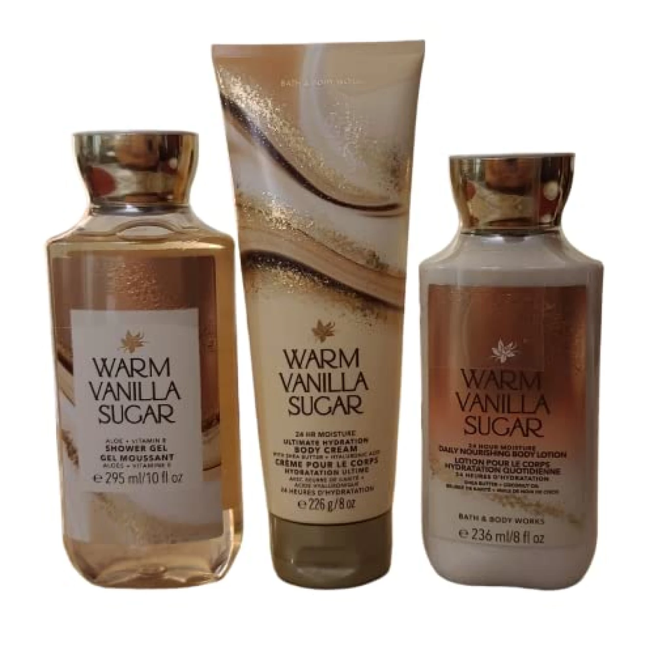 Bath &amp; Body Works Warm Vanilla Sugar Body Set | Shower Gel, Body Lotion &amp; Body Cream