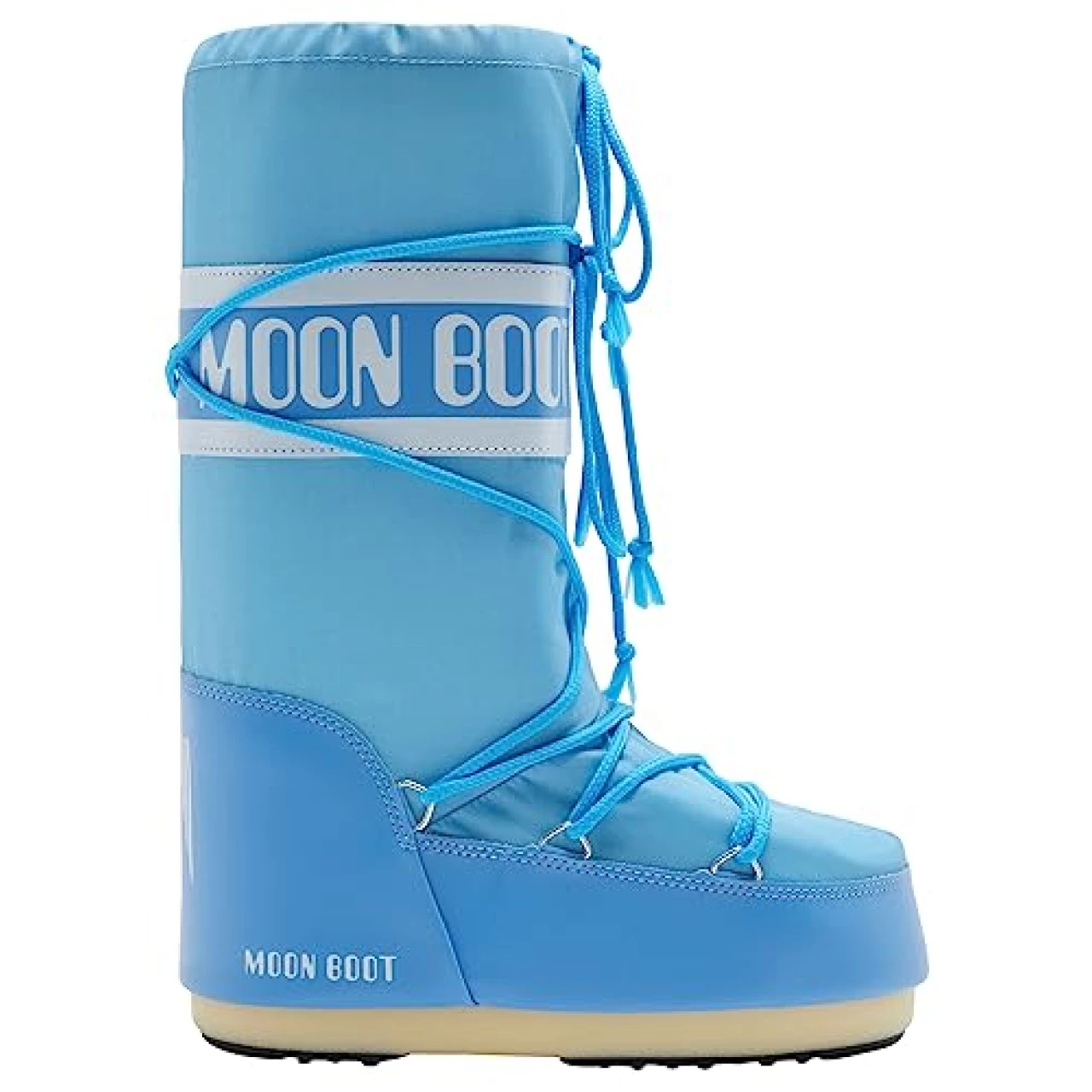Moon Boot, Icon Nylon Unisex Boots, 35/38, Alaskan Blue