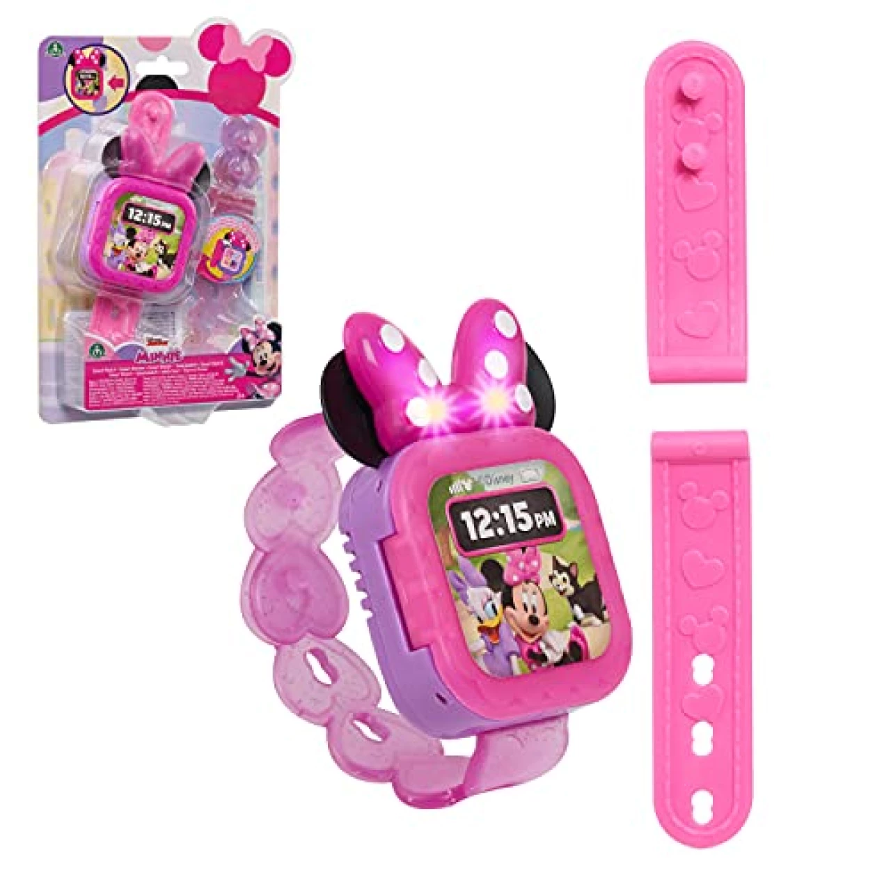 Disney Junior Minnie Mouse Play Smart Watch with Lights and Sounds, 3-pieces, Kids Toys for Ages 3 Up by Just Play