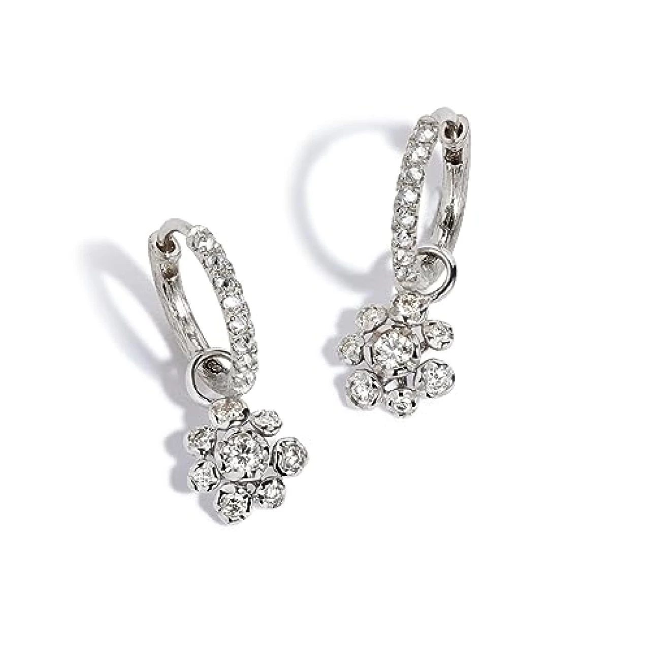 Dusty Diamonds Hoop Earring, 9mm Diameter