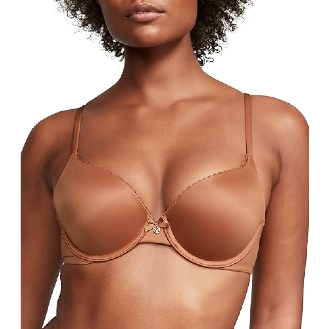 Victoria&rsquo;s Secret Perfect Shape Push Up Bra, Full Coverage, Padded, Smooth, Bras for Women, Body by Victoria Collection, Caramel (32D)
