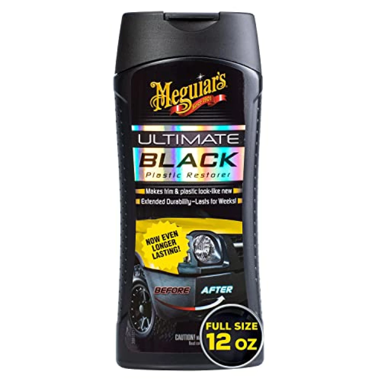 Meguiar&rsquo;s Ultimate Black Plastic Restorer - Restores Black Plastic &amp; Faded Trim Pieces While Adding Durability &amp; UV Protection - 12 Oz