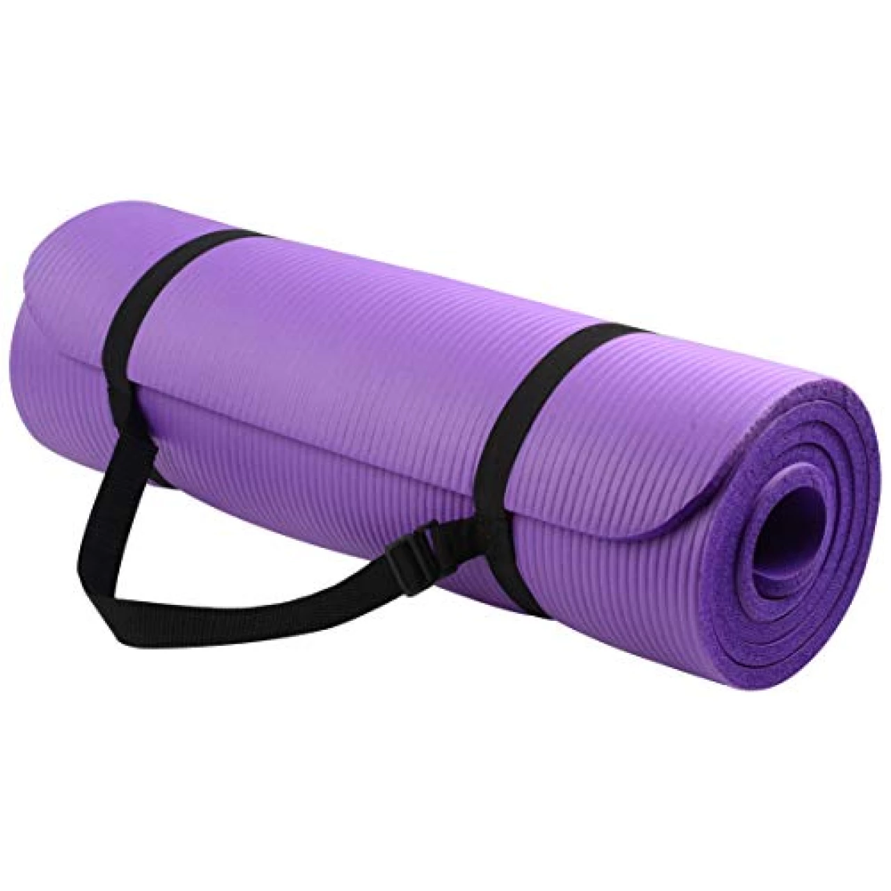 BalanceFrom All Purpose 1/2-Inch Extra Thick High Density Anti-Tear Exercise Yoga Mat with Carrying Strap, Purple