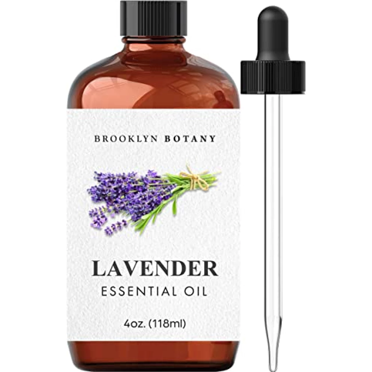 Brooklyn Botany Lavender Essential Oil – 100% Pure and Natural – Therapeutic Grade with Dropper - 4 Fl. OZ