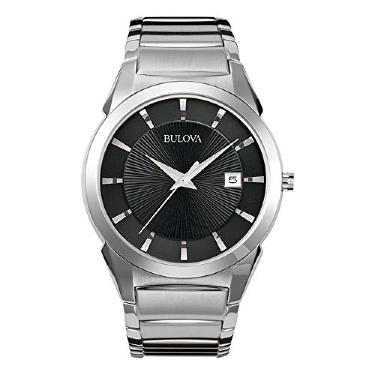 Bulova Men&rsquo;s 3-Hand Calendar Date Quartz Watch, Patterned Dial, 38mm, Style: 96B149