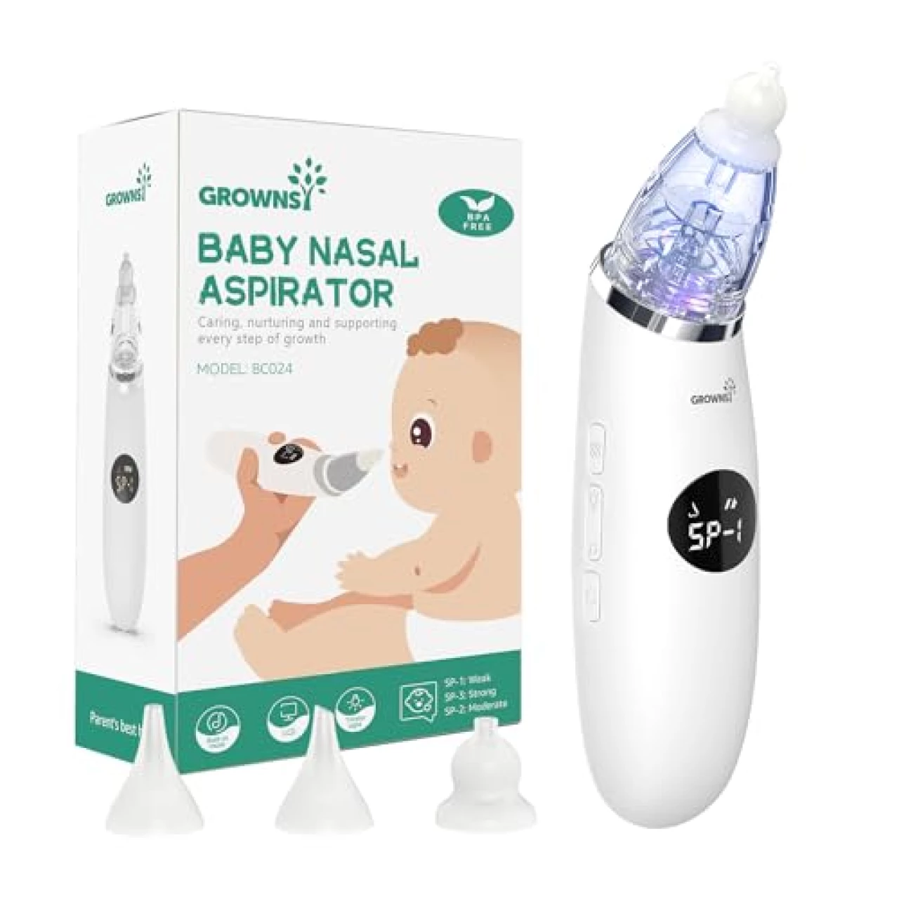 GROWNSY Nasal Aspirator for Baby | Baby Nose Sucker | Electric Nose Suction