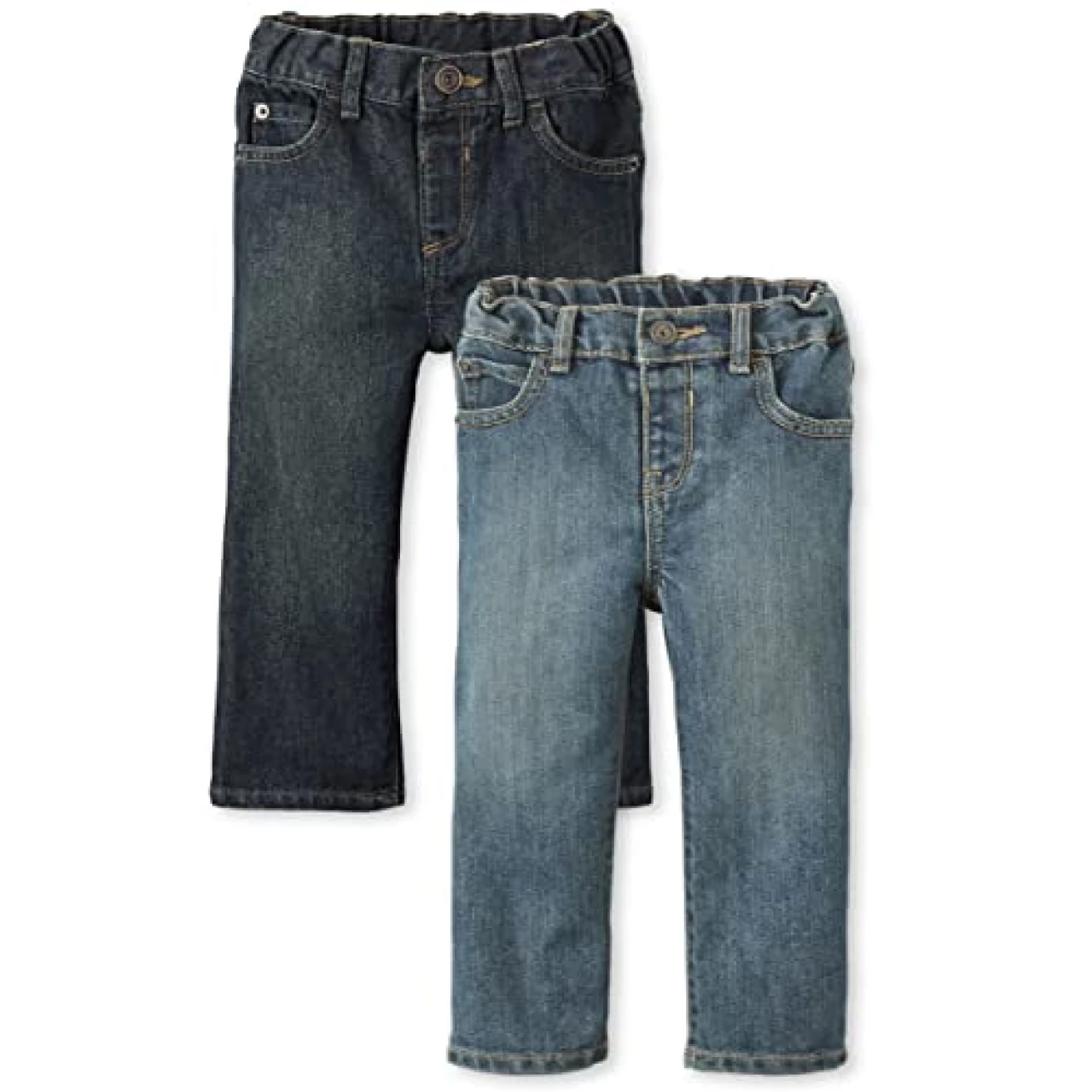 The Children&rsquo;s PlaceBaby Boysand Toddler Multipack Basic Bootcut JeansDry Indigo/Tide Pool 2-Pack6-9 Months