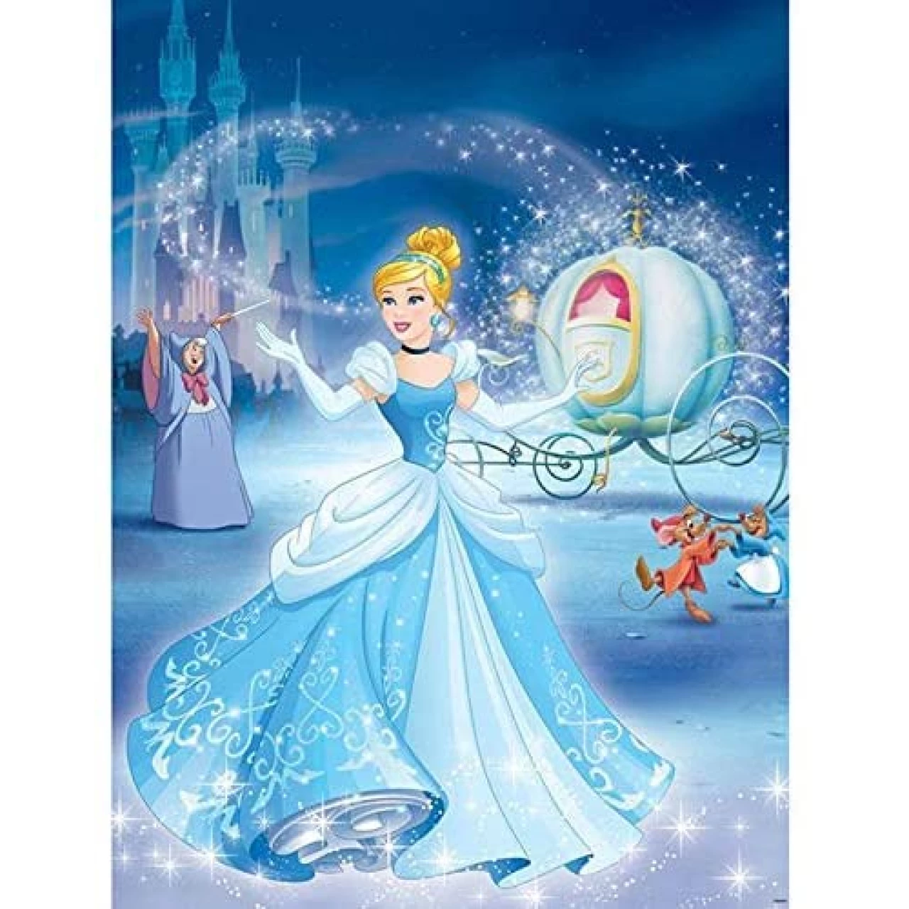 Diamond Painting Kits - Cinderella Princess 5D Diamond Art for Adults Kids Full Drill Round Crystal Pictures Home Wall Art (12&quot; X 16&quot;)