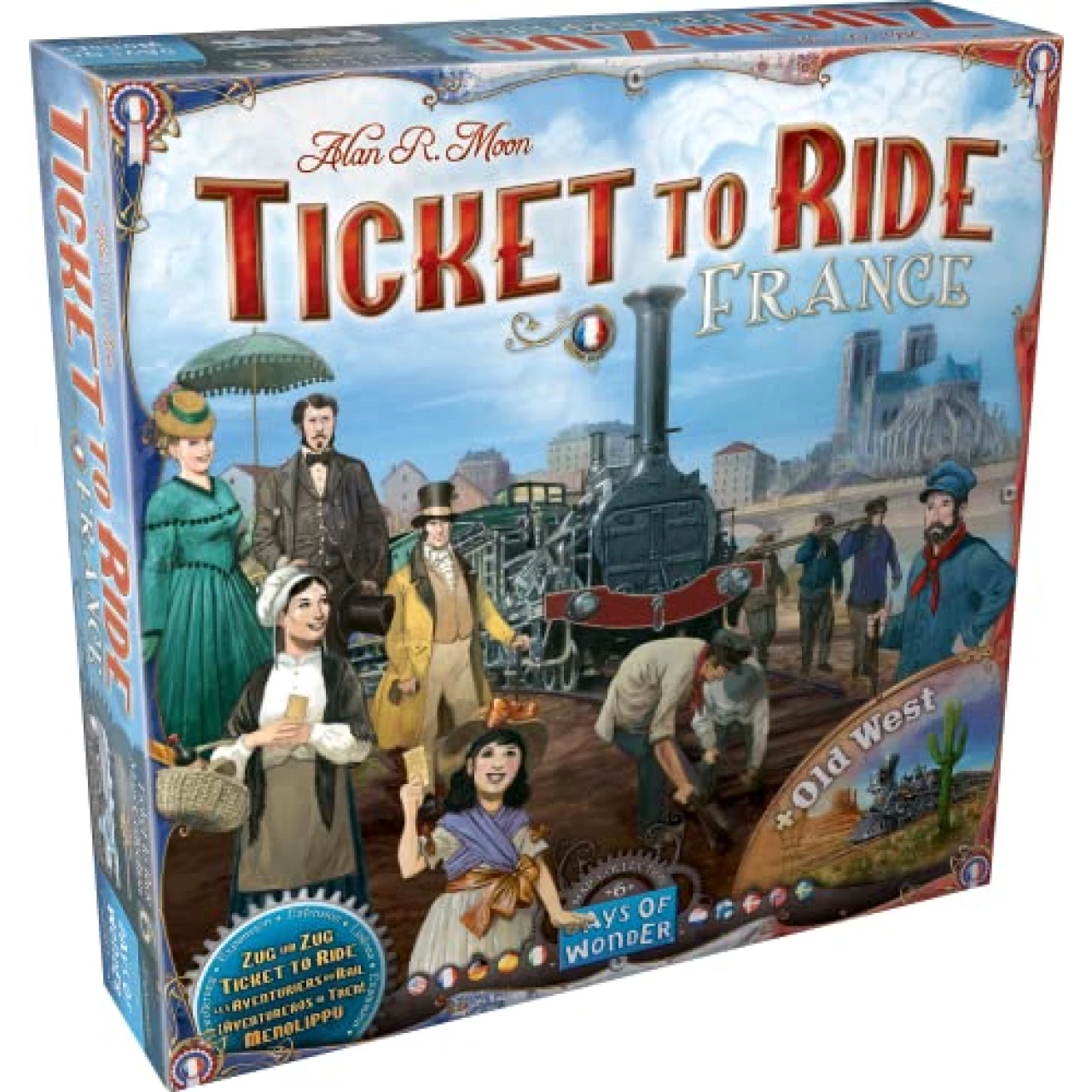 Ticket to Ride France + Old West Board Game EXPANSION | Train Route Strategy Game | Fun Family Game for Kids and Adults | Ages 8+ |2-6 Players | Average Playtime 30-60 Minutes | Made by Days of Wonder