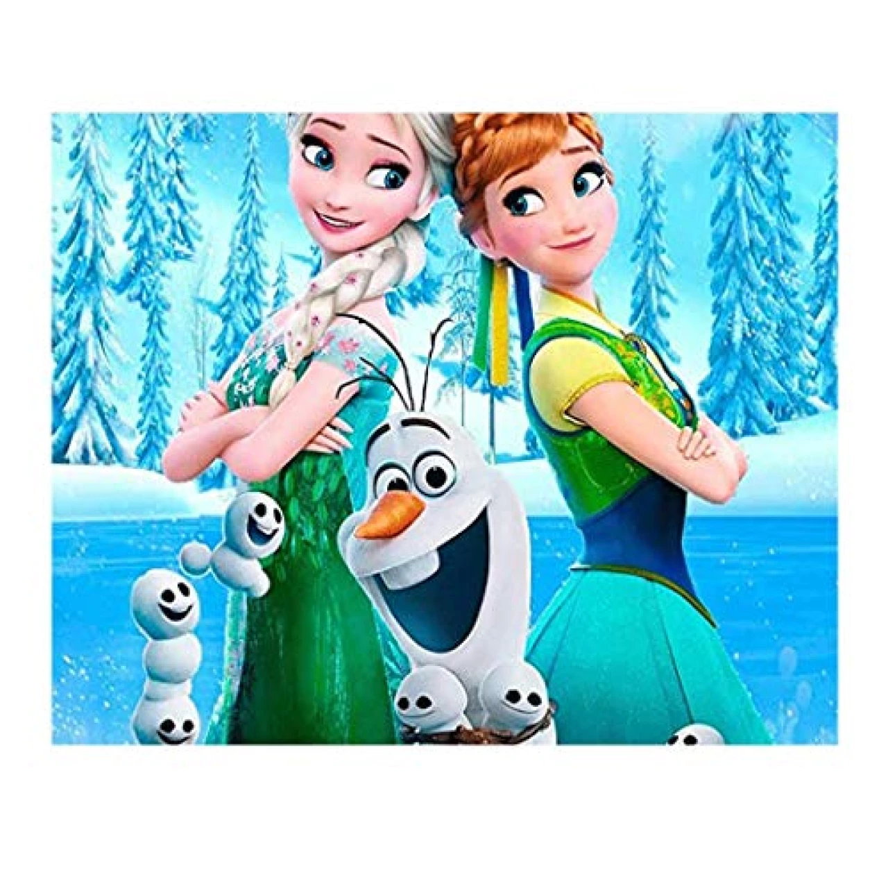 Kimily DIY Paint by Numbers for Adults Kids Disney Paint by Numbers DIY Painting Disney Princess Acrylic Paint by Numbers Painting Kit Home Wall Living Room Bedroom Decoration Frozen Princess Olaf