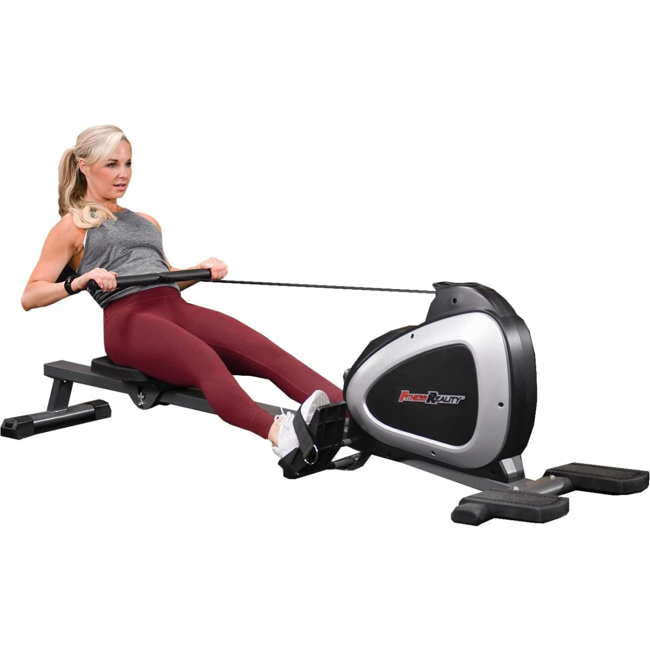 Fitness Reality Magnetic Rowing Machine with Bluetooth Workout Tracking Built-In, Additional Full Body Extended Exercises, App Compatible, Tablet Holder, Rowing Machines for Home Use
