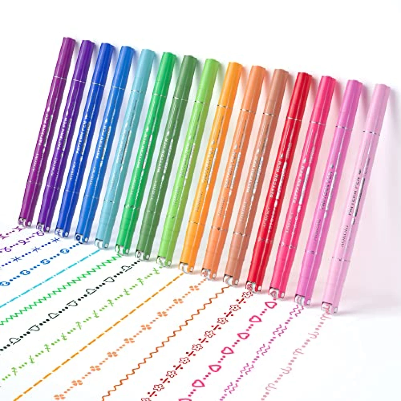 AOROKI 15 Colors Curve Highlighter Pens Set