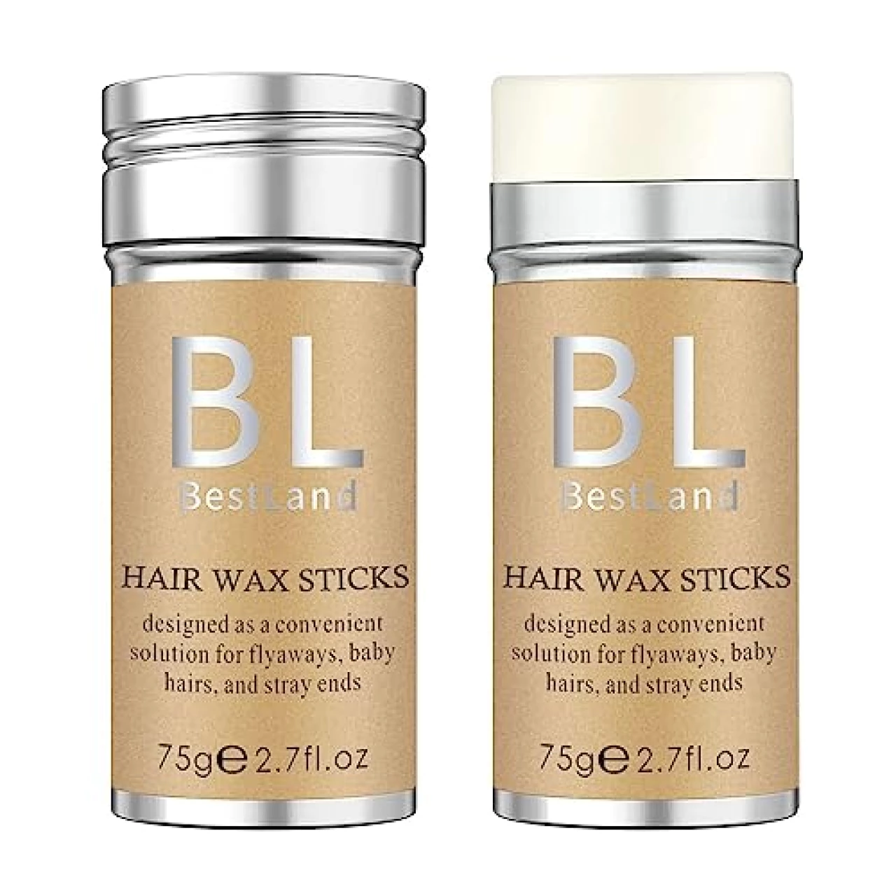 BestLand Hair Wax Stick, Flyaways Non-greasy Styling Wax Stick for Hair Edge Control Hair Finishing Slick Wax Stick Flyaways Edge Frizz Baby Hairs (2.7 Fl Oz (Pack of 1))