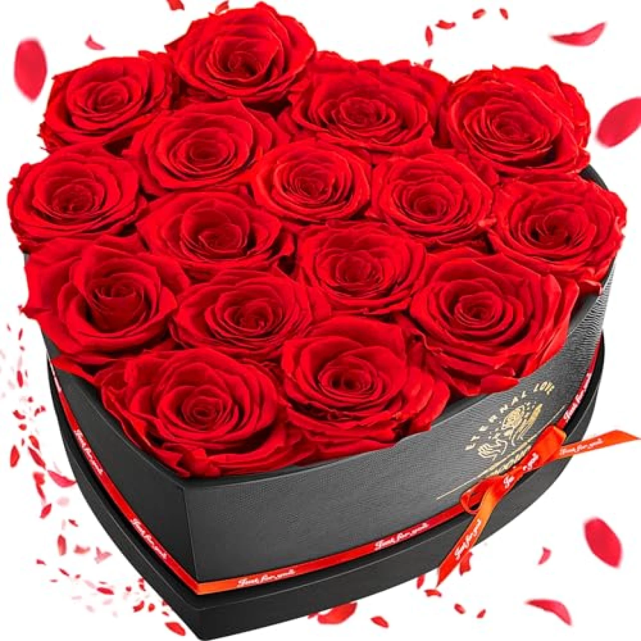 Impouo 16 Preserved Flower Delivery Prime, Fresh Forever Roses in a Box, Birthday Gifts for Women, Mother&rsquo;s Day, and Valentine&rsquo;s Day-Red Roses