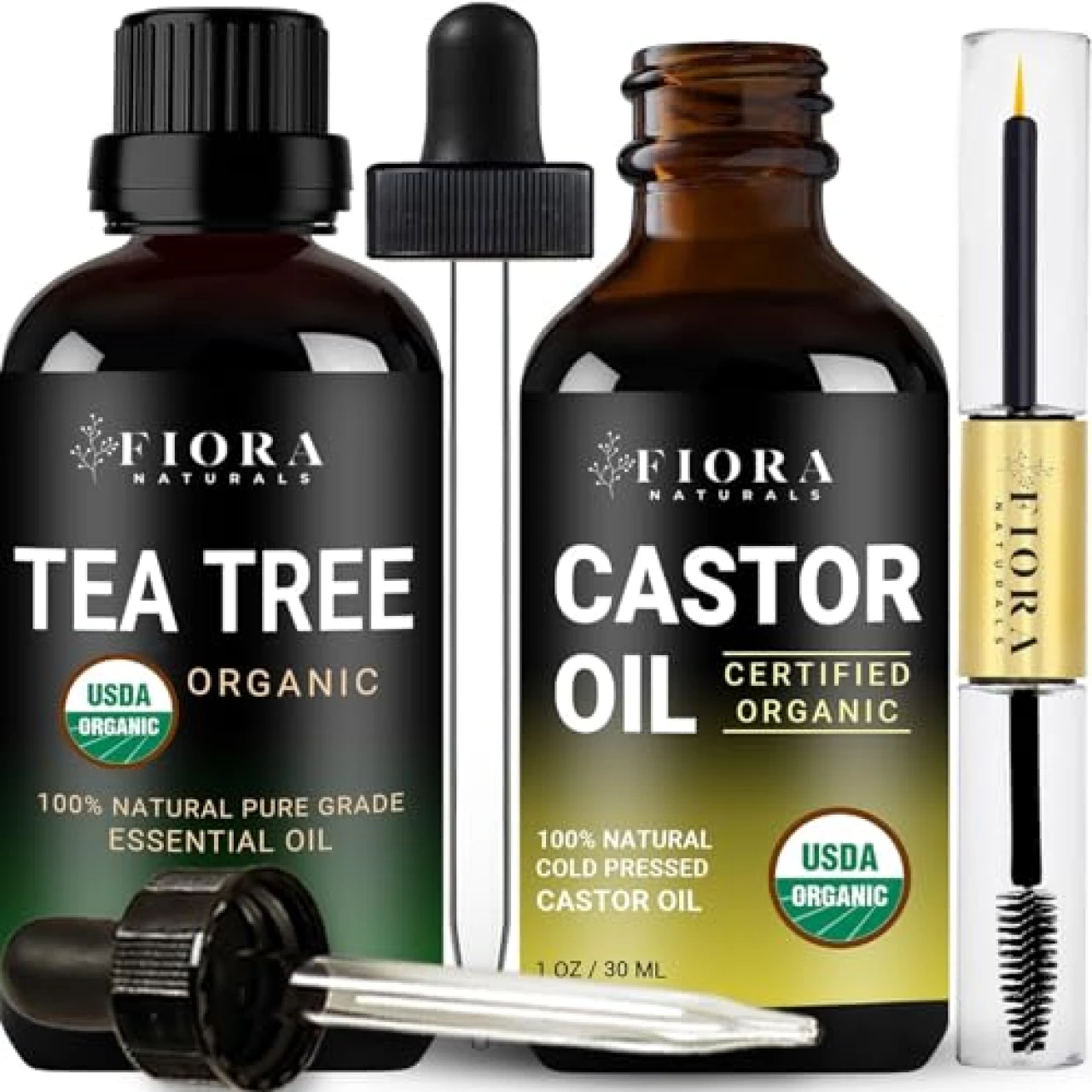 Fiora Naturals Castor Oil &amp; Tea Tree Essential Oil