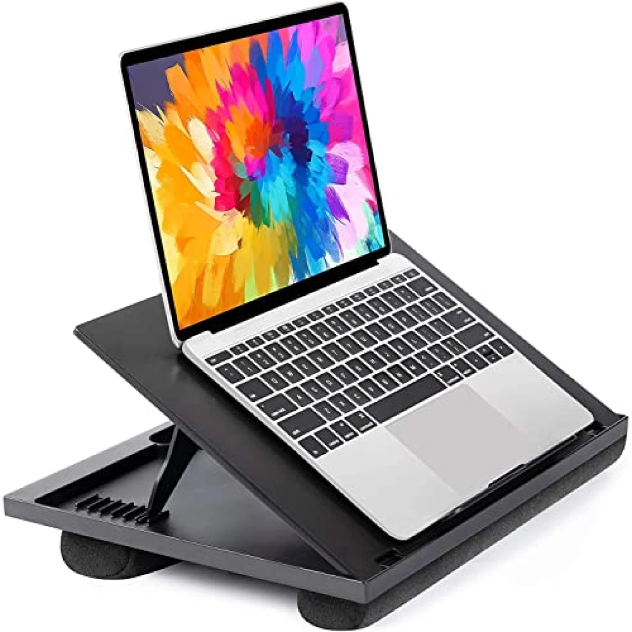 Adjustable Lap Desk - with 8 Adjustable Angles &amp; Dual Cushions Laptop Stand for Car Laptop Desk, Work Table, Lap Writing Board &amp; Drawing Desk on Sofa or Bed by HUANUO