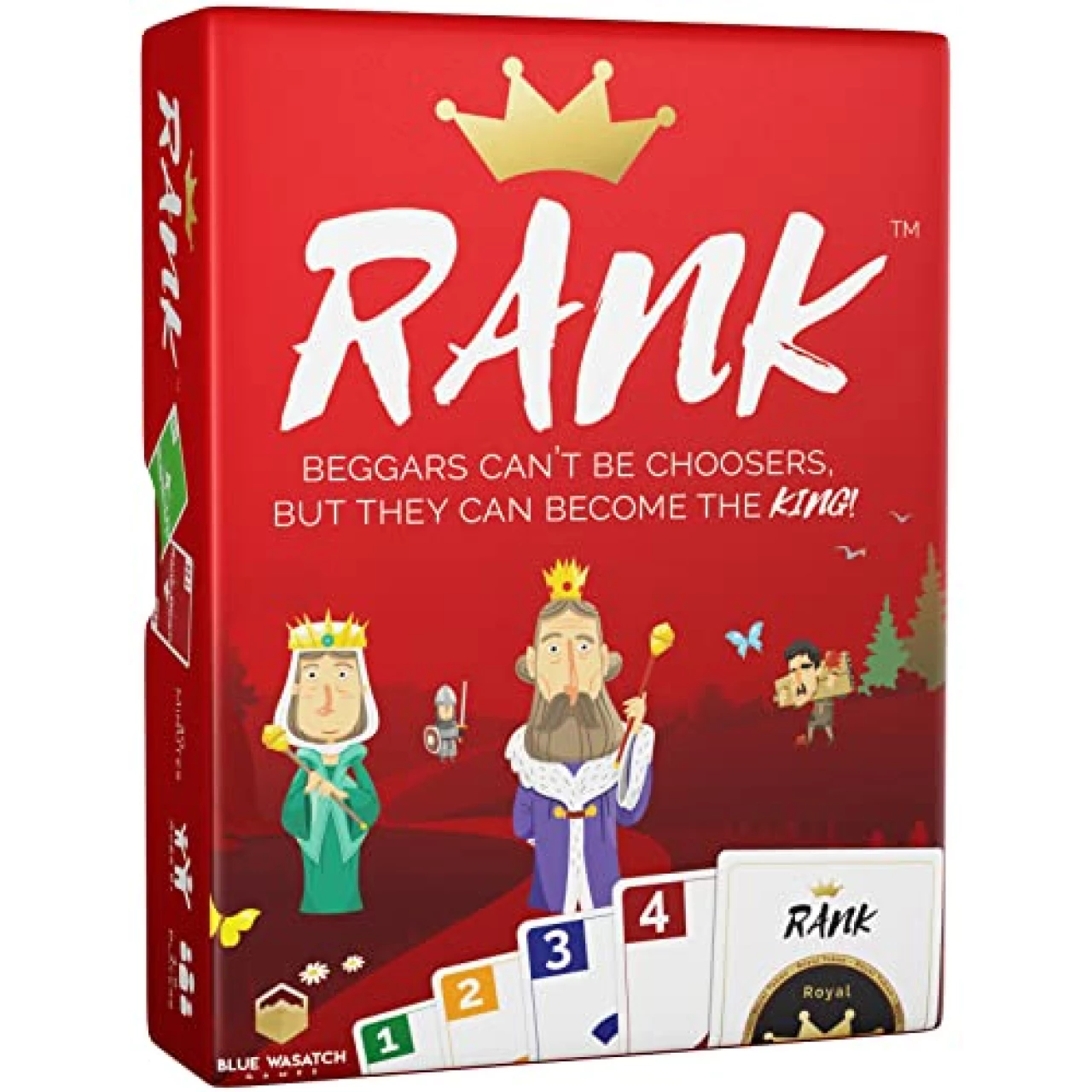 Blue Wasatch Games Rank - A Royally Fun Card Game for Friends and Family