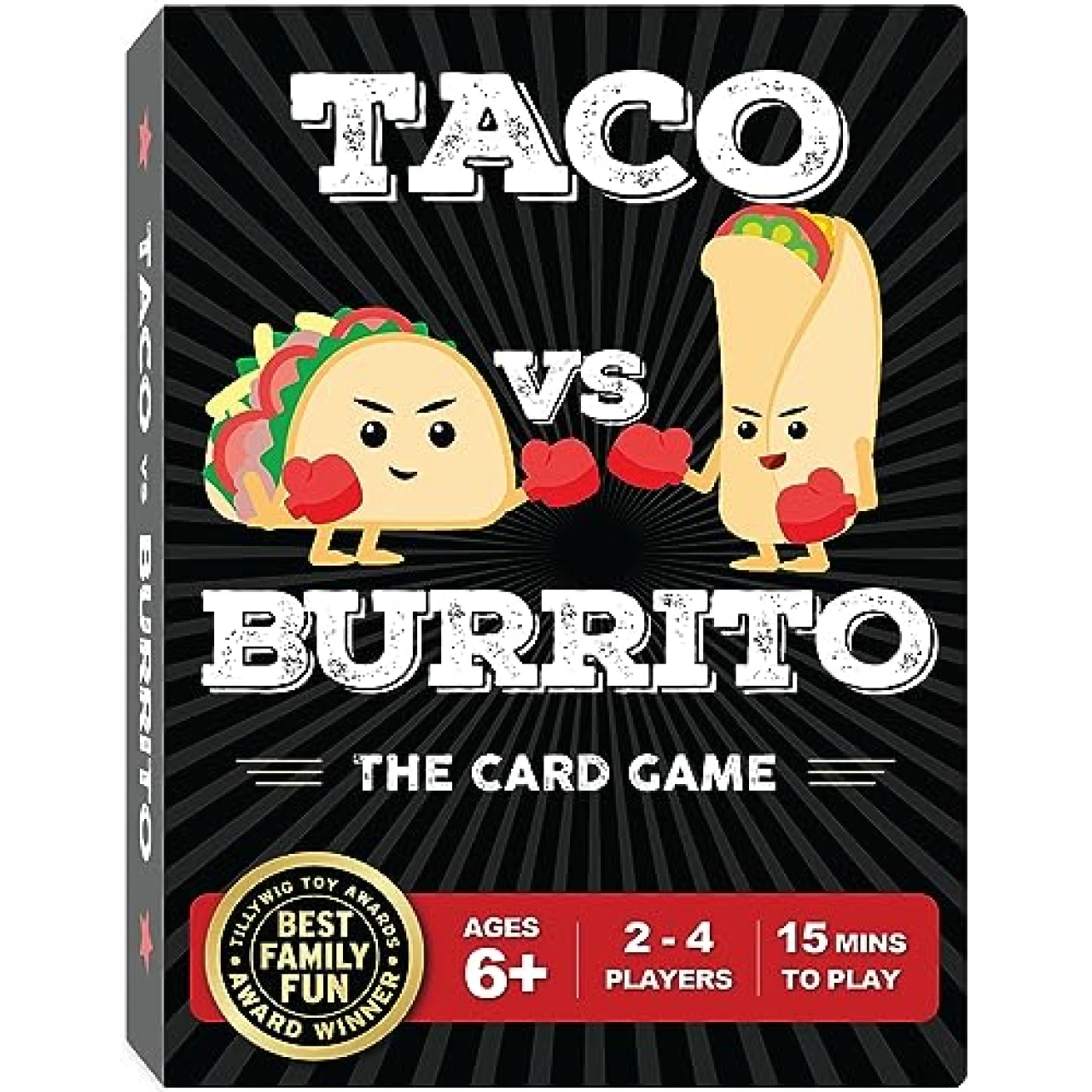 Taco vs Burrito Family Board Games for Kids 6-8, 8-12 and Up - Fun Travel Card Games for Kids All Ages - Engaging and Easy to Learn for Children &amp; Adults - Birthday Gifts &amp; Family Game Night Choice