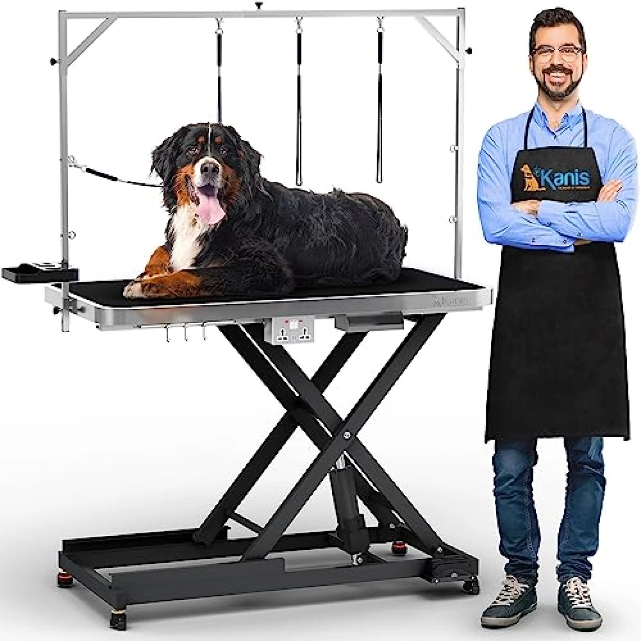 Professional Electric Dog Grooming Table - Heavy Duty, Height Adjustable Pet Grooming Table