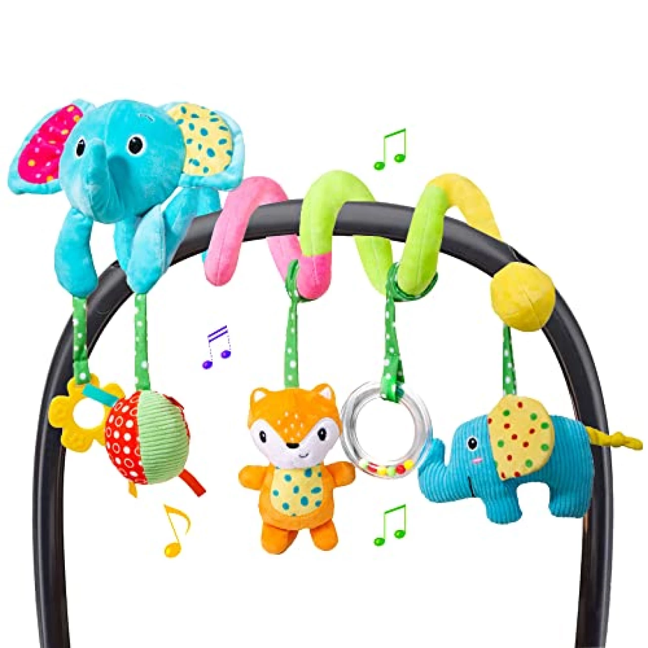 willway Car Seat Toys, Infant Spiral Plush Hanging Toys