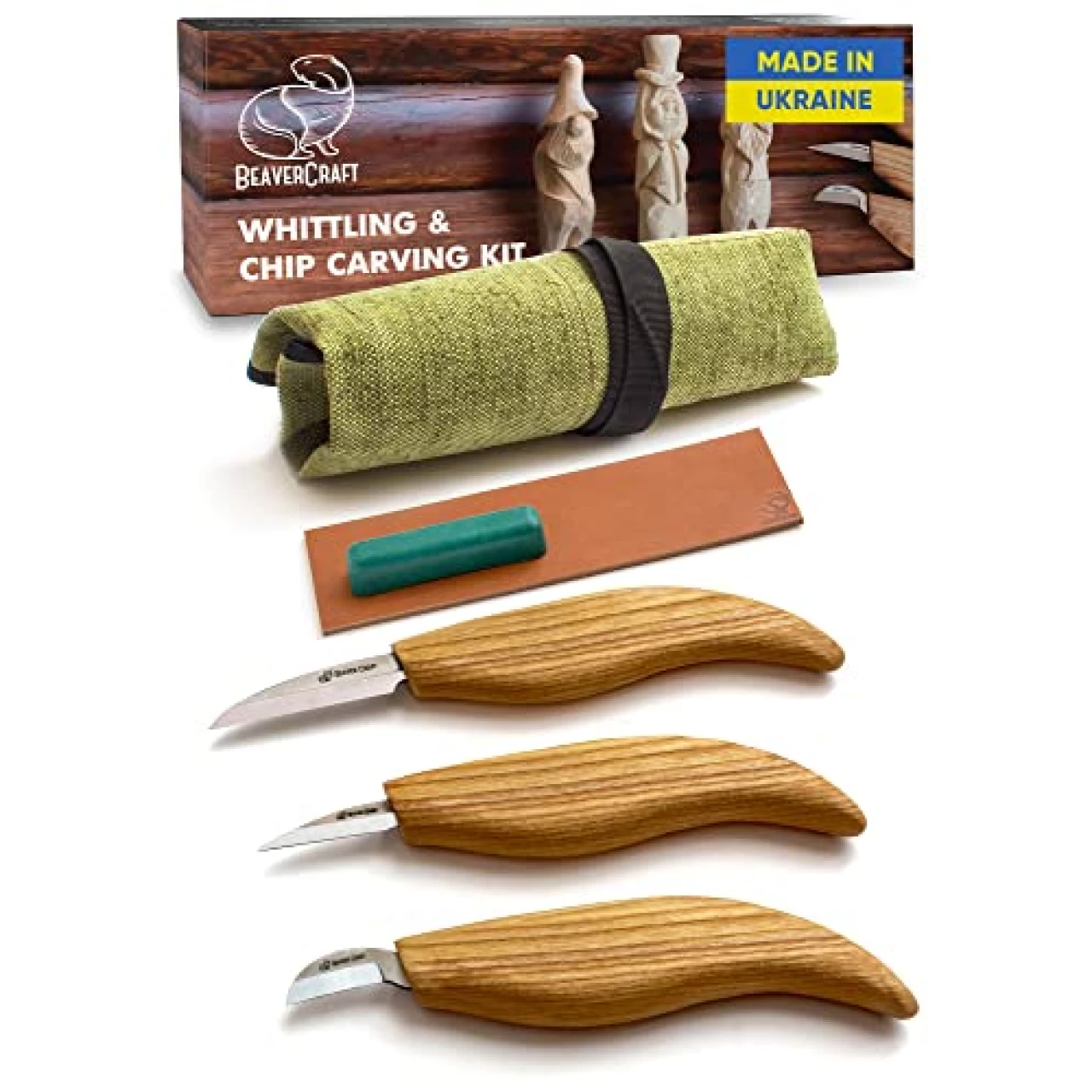 BeaverCraft Wood Carving Kit S15 Wood Whittling Kit for Beginners Kids