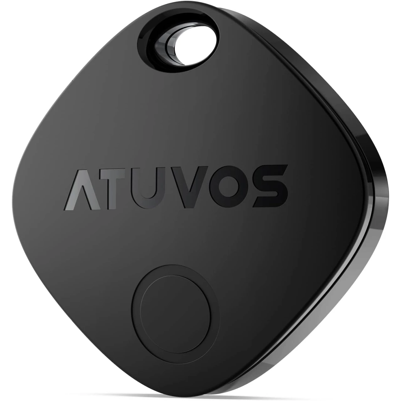 ATUVOS Luggage Trackers for Suitcase, Bluetooth Tracker Works with Apple Find My (iOS only), IP67 Waterproof, Privacy Protection, Lost Mode, Item Locator for, Bags, and More 1 Pack Black