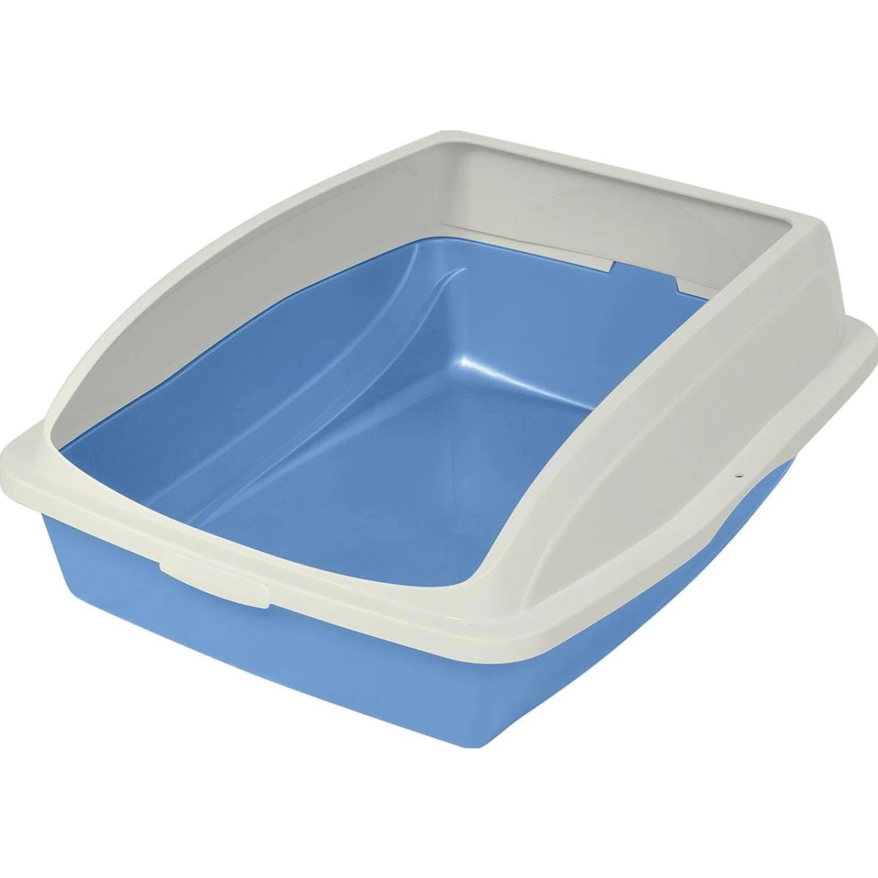 Van Ness Pets Large High Sided Cat Litter Box with Frame, Blue, CP4