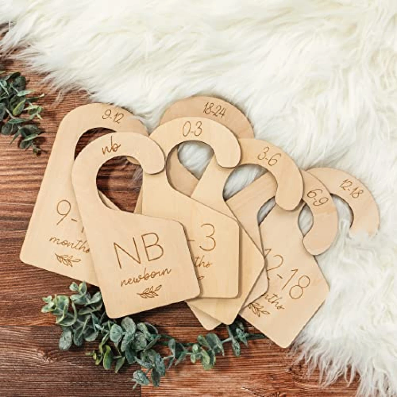 Beautiful Wooden Baby Closet Dividers - Double-Sided Organizer