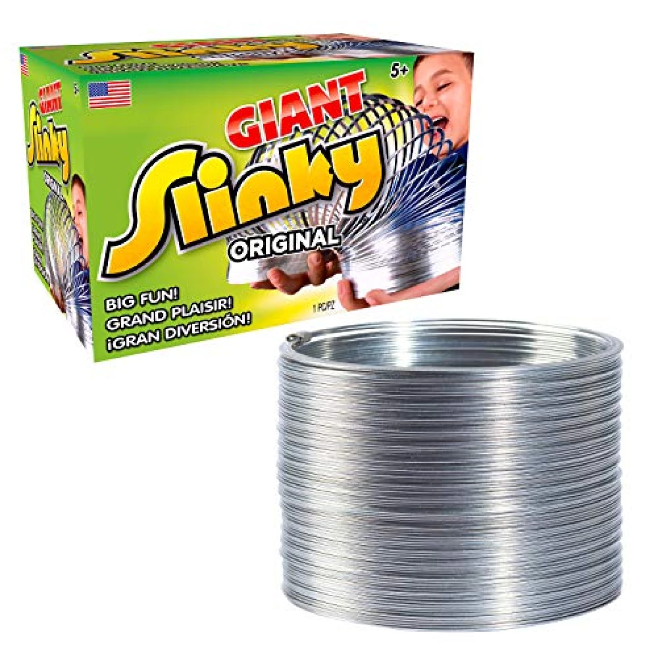 The Original Giant Slinky Walking Spring Toy, Metal Slinky, Party Favors, Fidget Toys, Kids Toys for Ages 5 Up