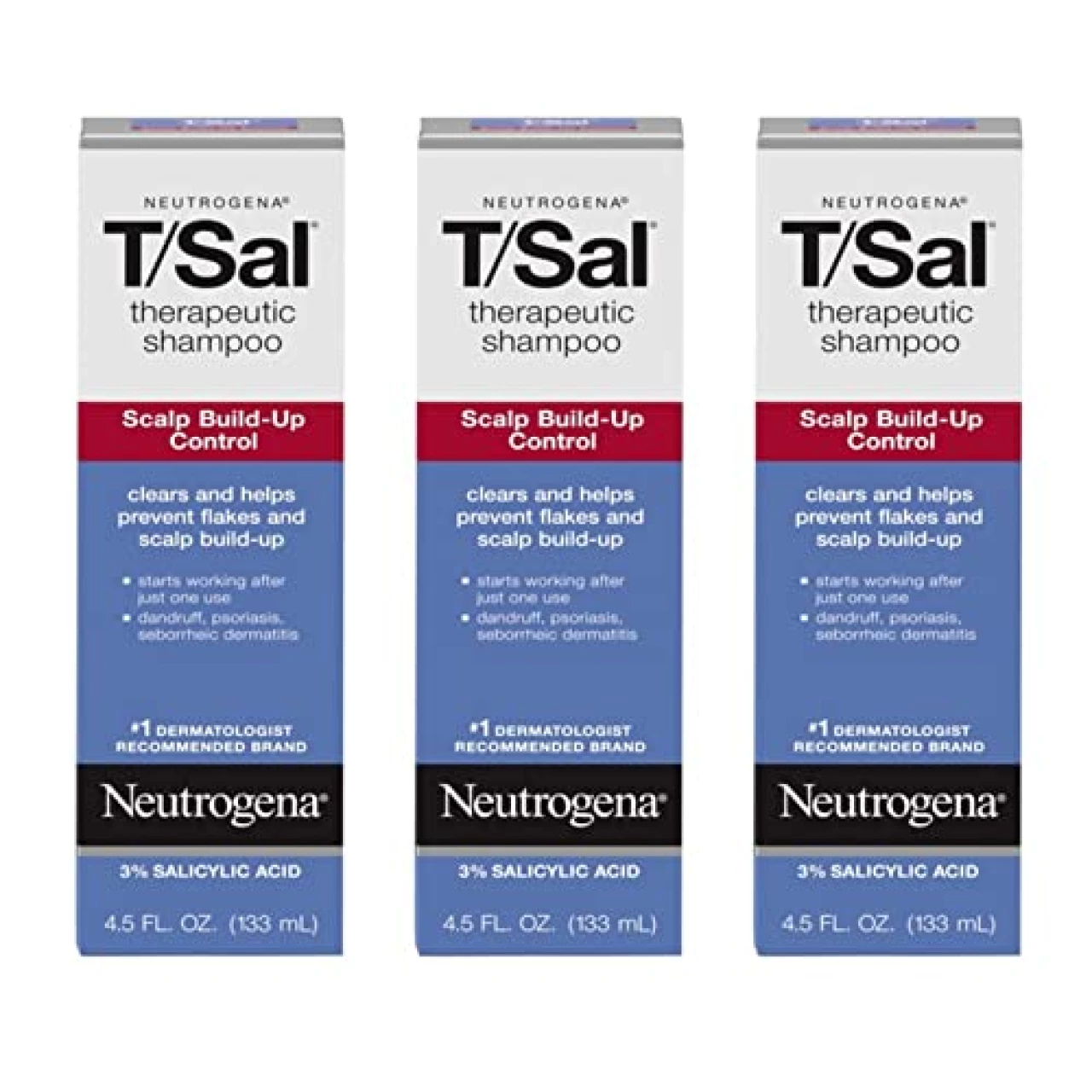 Neutrogena T/Sal Therapeutic Scalp Shampoo for Scalp Build-Up Control with 3% Salicylic Acid